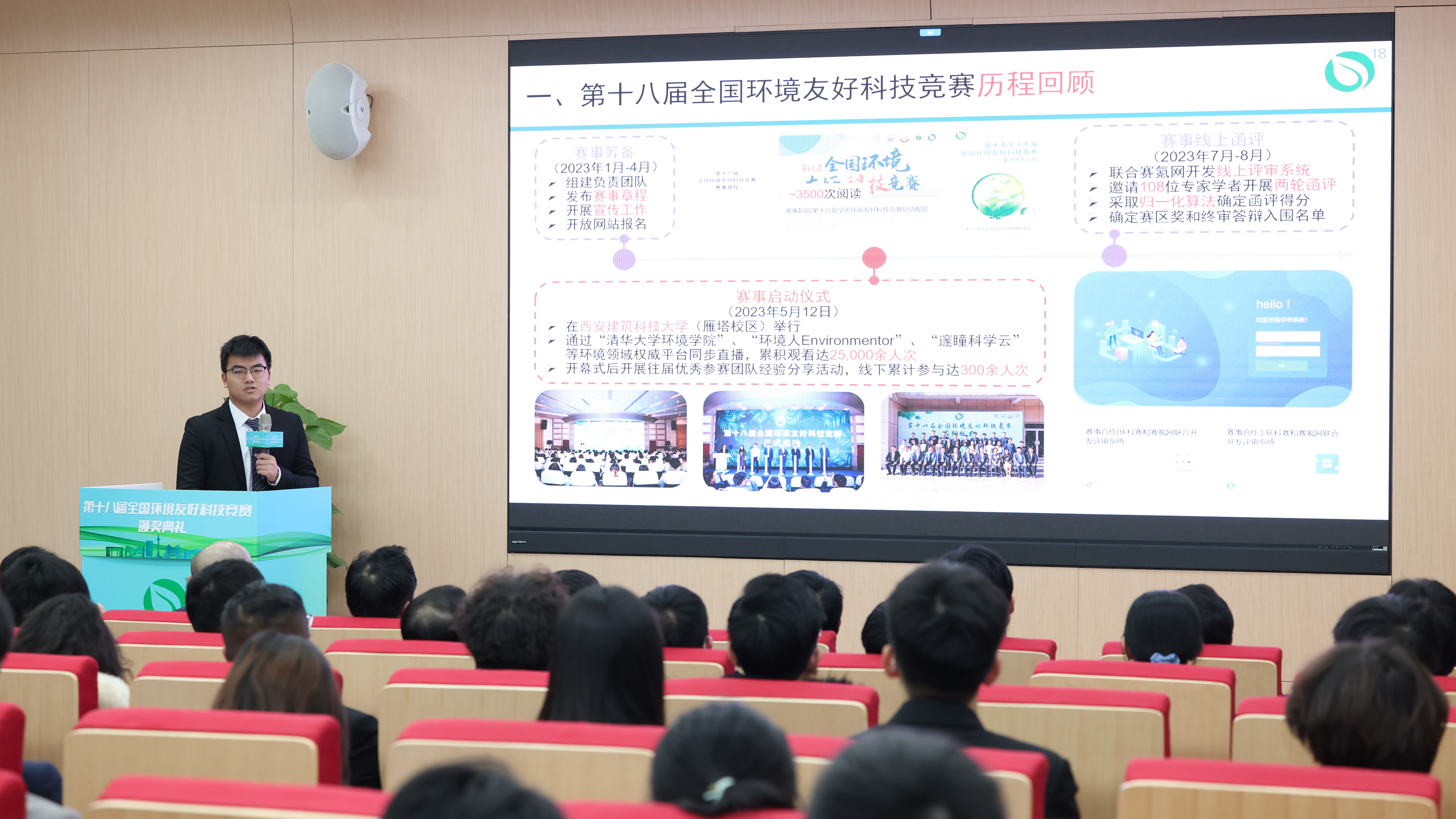 20231223-第十八届全国环境友好科技竞赛颁奖典礼-艺绅-太阳集团tyc5997环境学院邓思行同学汇报.JPG